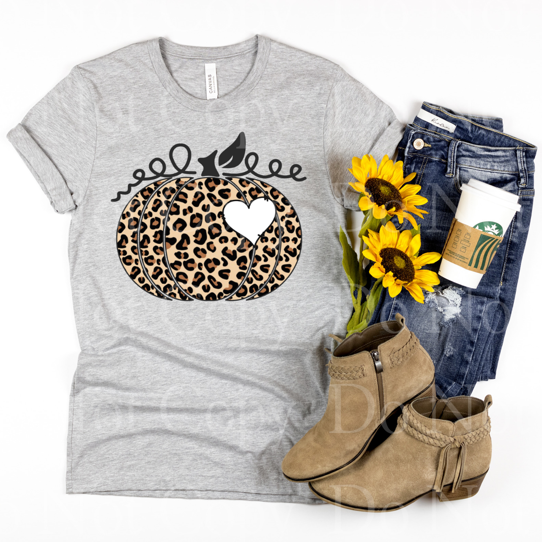 Leopard pumpkin with heart *DREAM TRANSFER* DTF