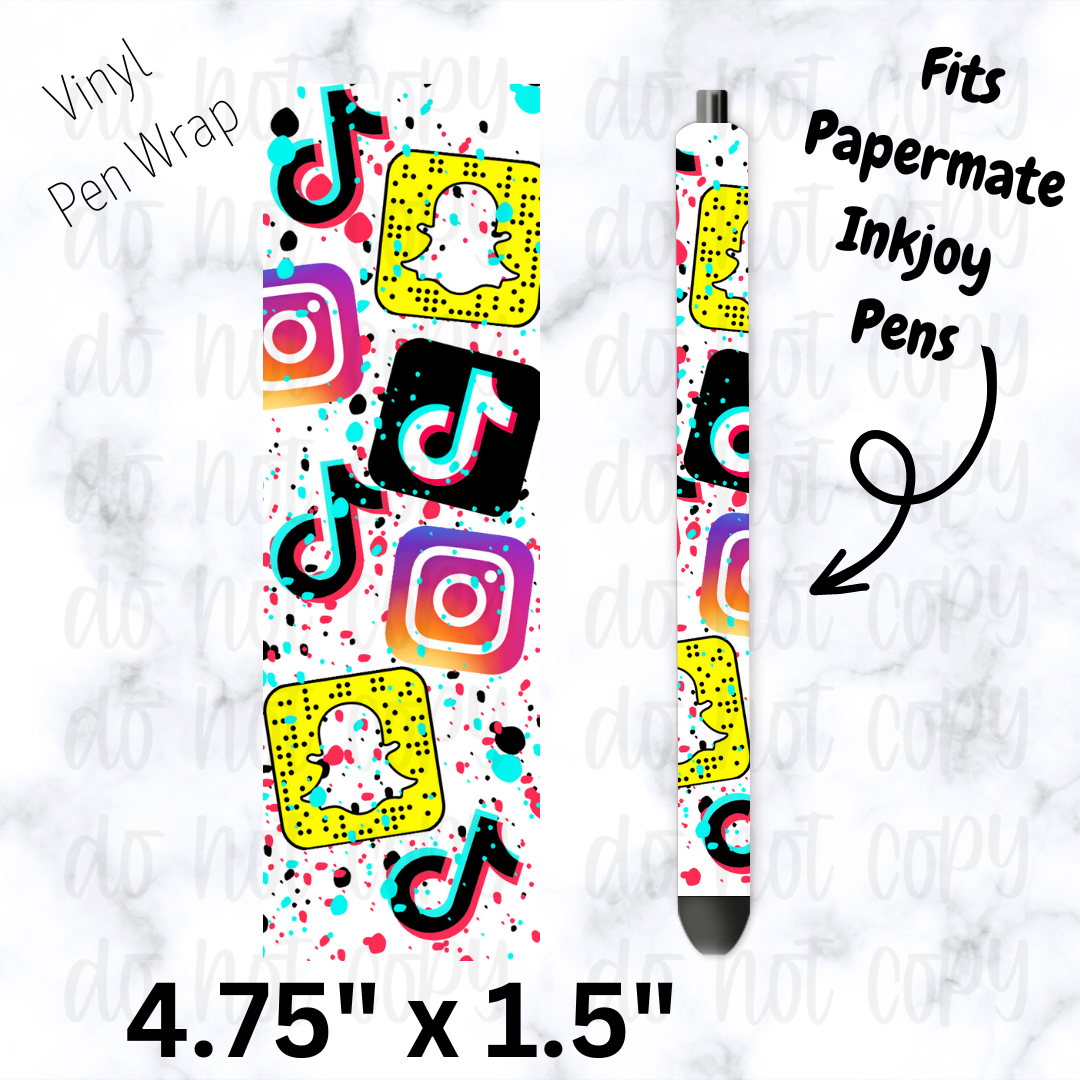 Tik - Tok multi colored pen wrap