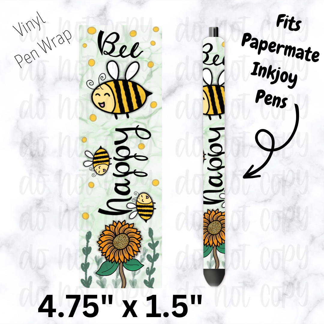 Bee happy pen wrap