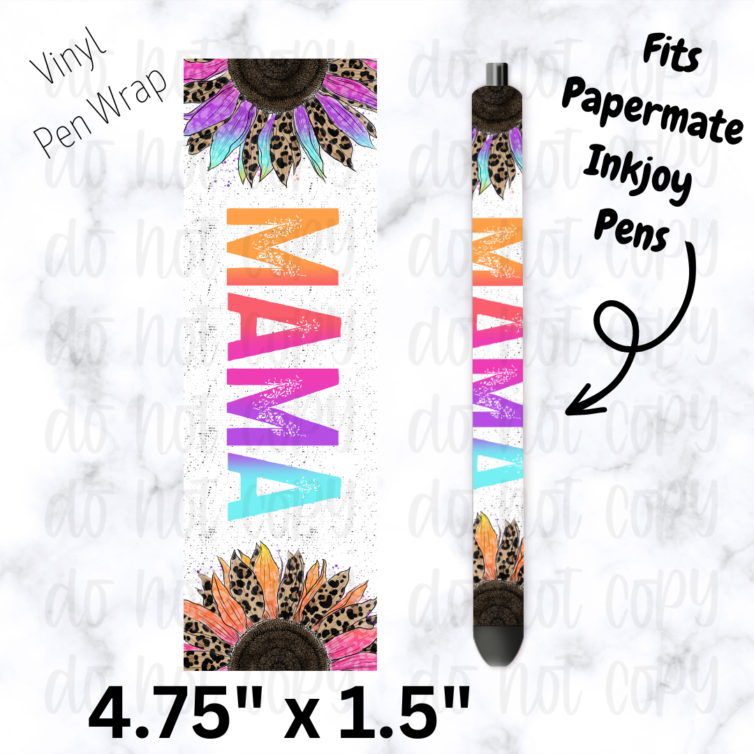 Mama sunflower pen wrap