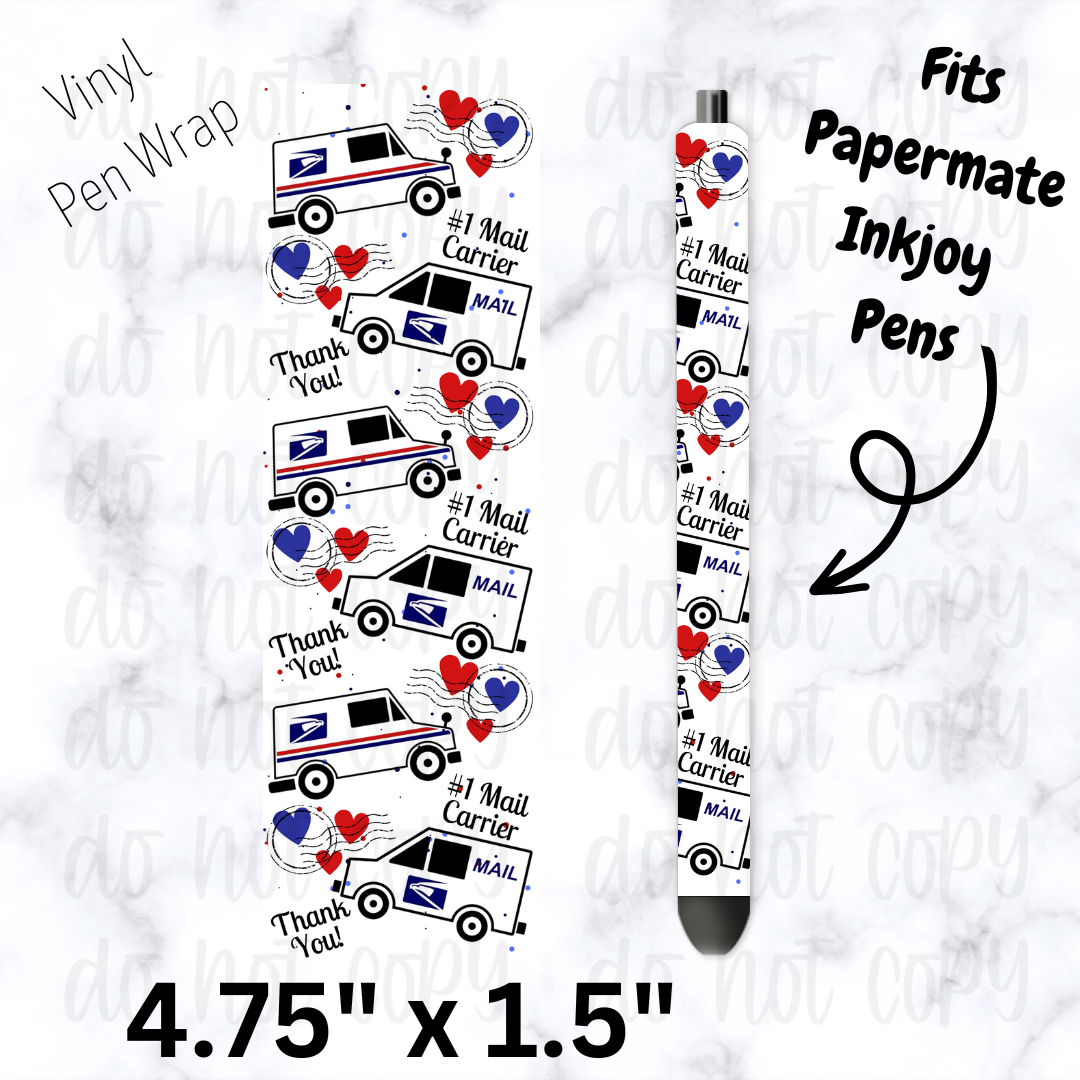Thank you mail carrier pen wrap