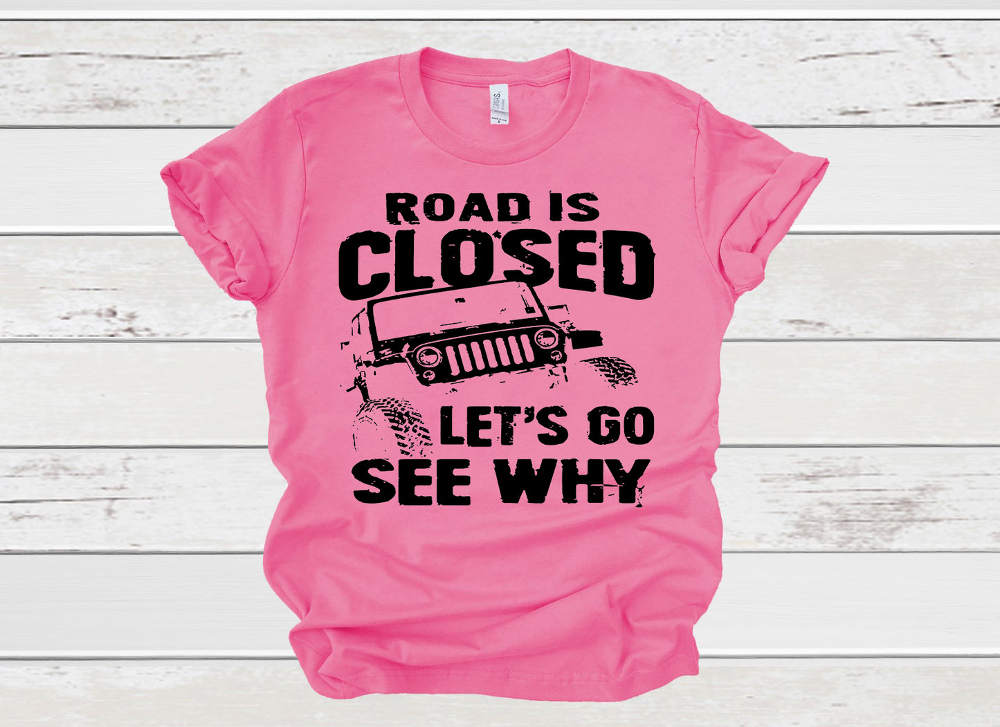 Road closed let's go find out why Jeep