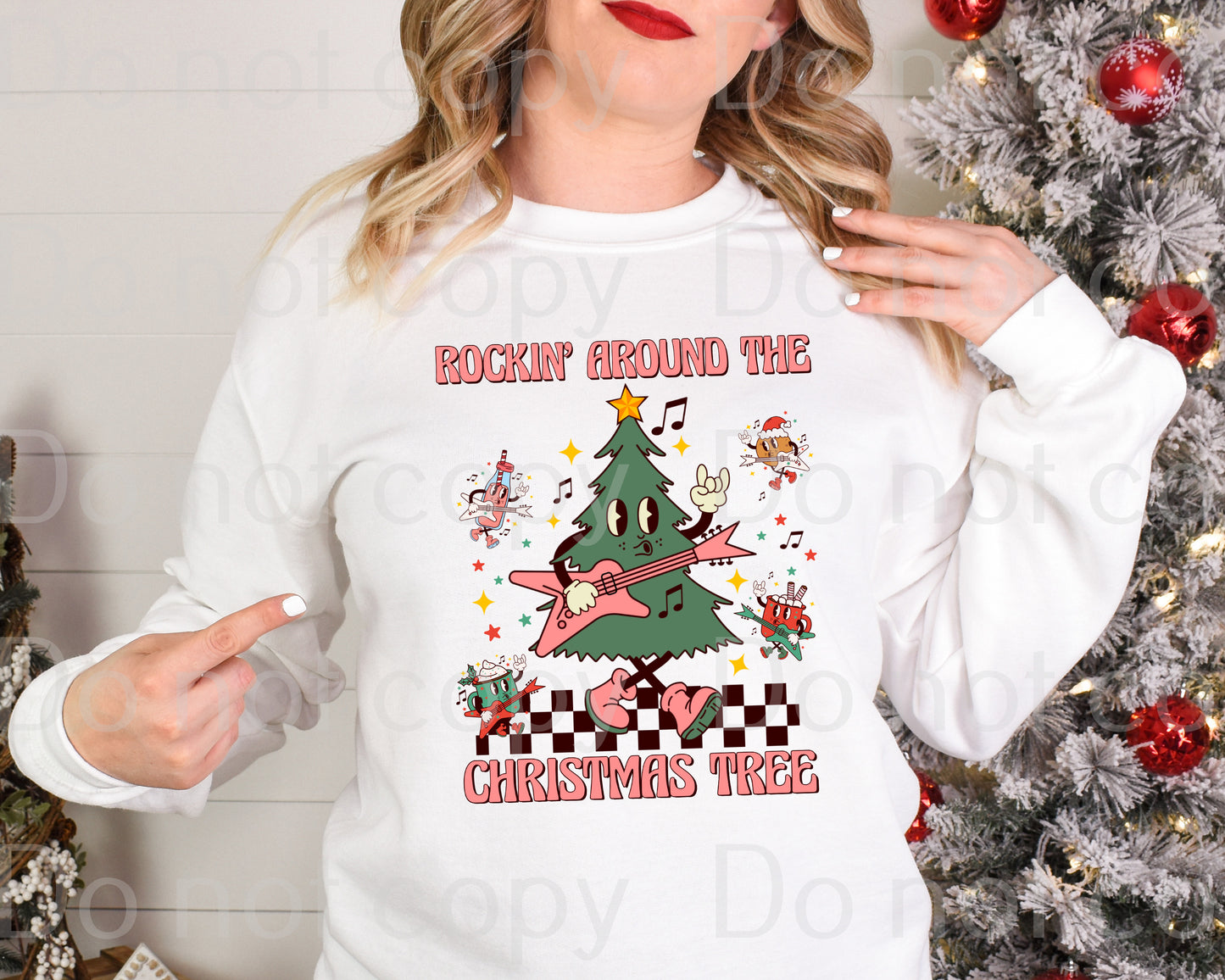 Rockin around the Christmas tree retro *DREAM TRANSFER* DTF