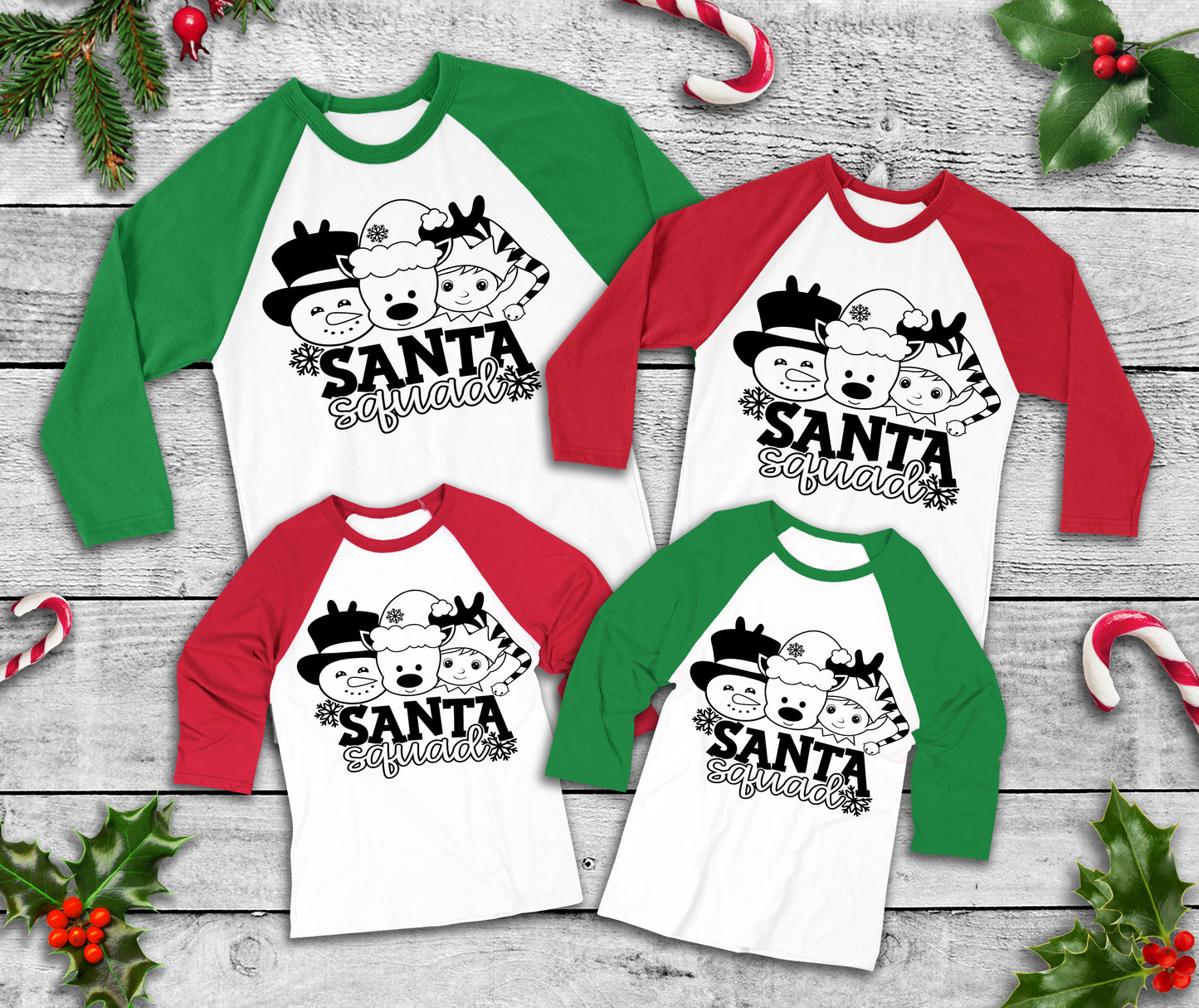 Santa squad Christmas *Choose size from drop down menu*