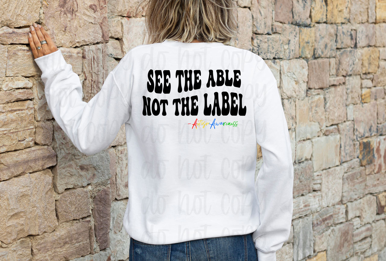 See the able not the label front and back set *DREAM TRANSFER* DTF