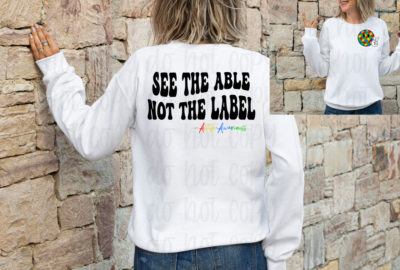 See the able not the label front and back set *DREAM TRANSFER* DTF