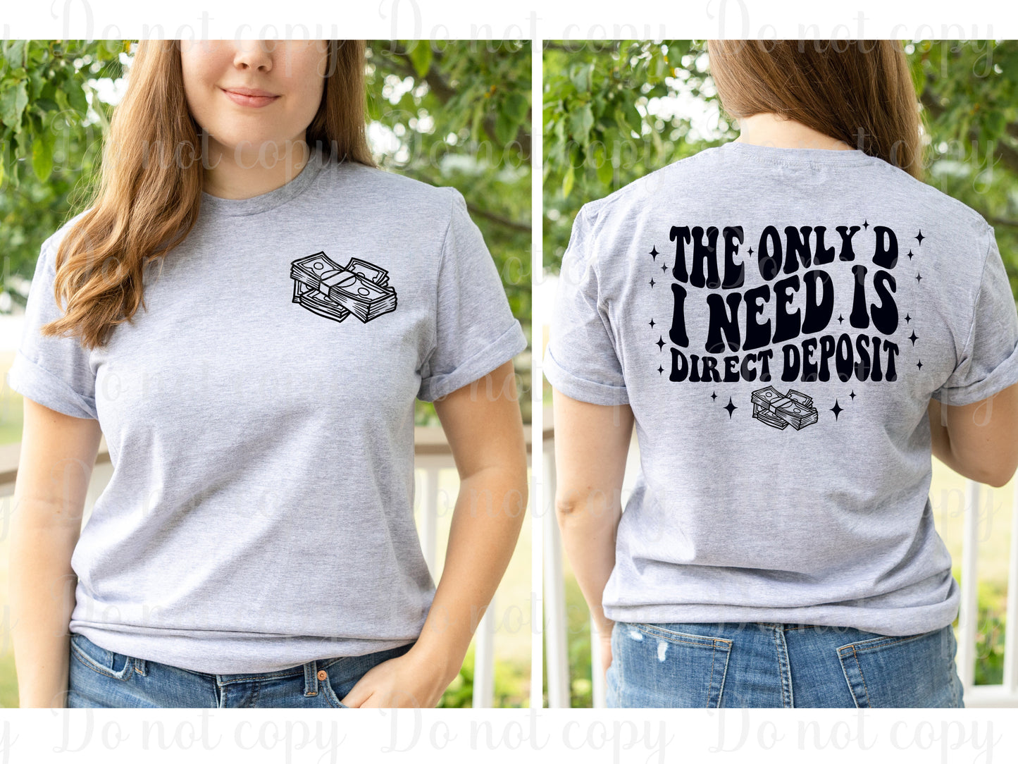 The only D I need is direct deposit front and back set *DREAM TRANSFER* DTF