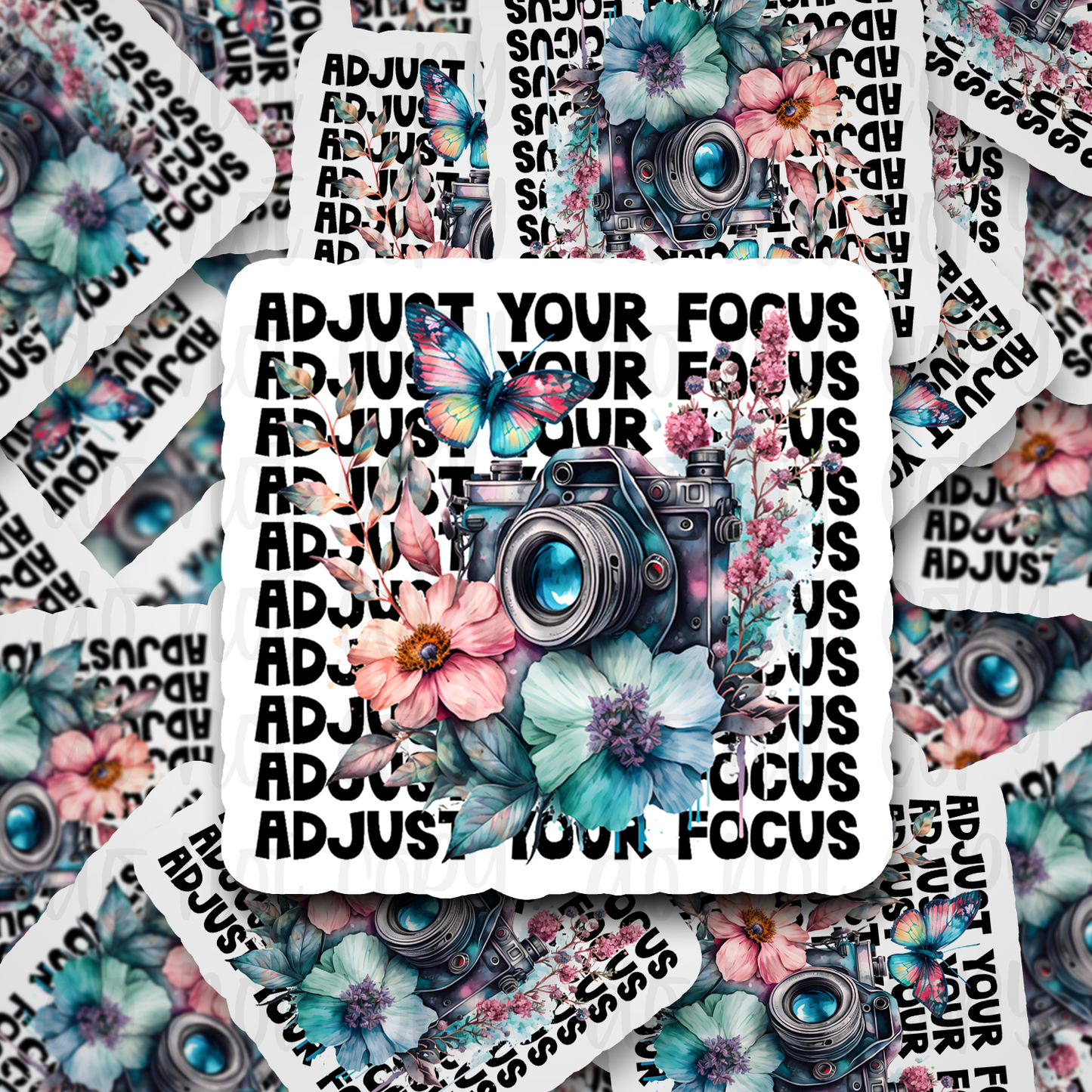 Adjust your focus camera Die cut sticker 3-5 Business Day TAT