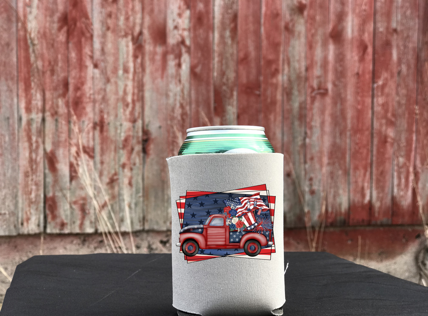 American patriotic truck with flag *DREAM TRANSFER* DTF