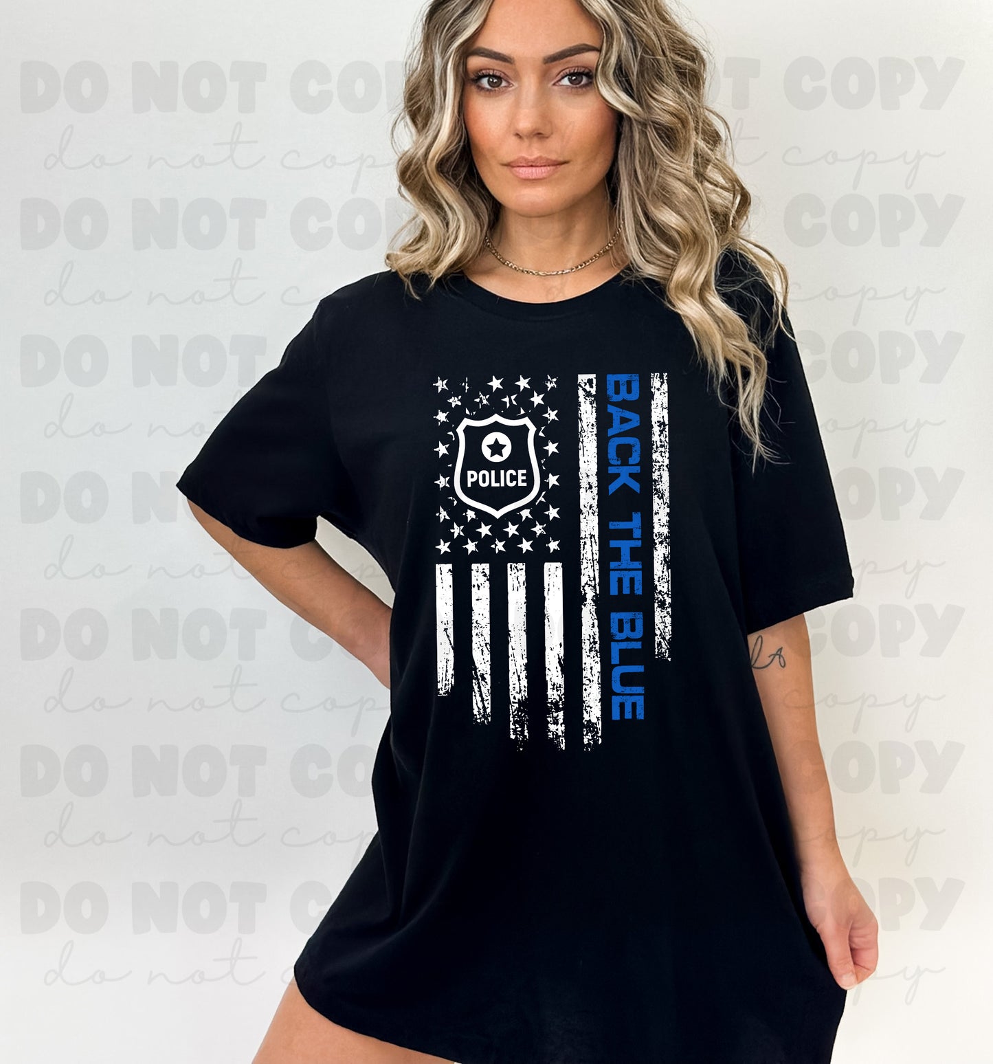 Back the blue police flag *DREAM TRANSFER* DTF