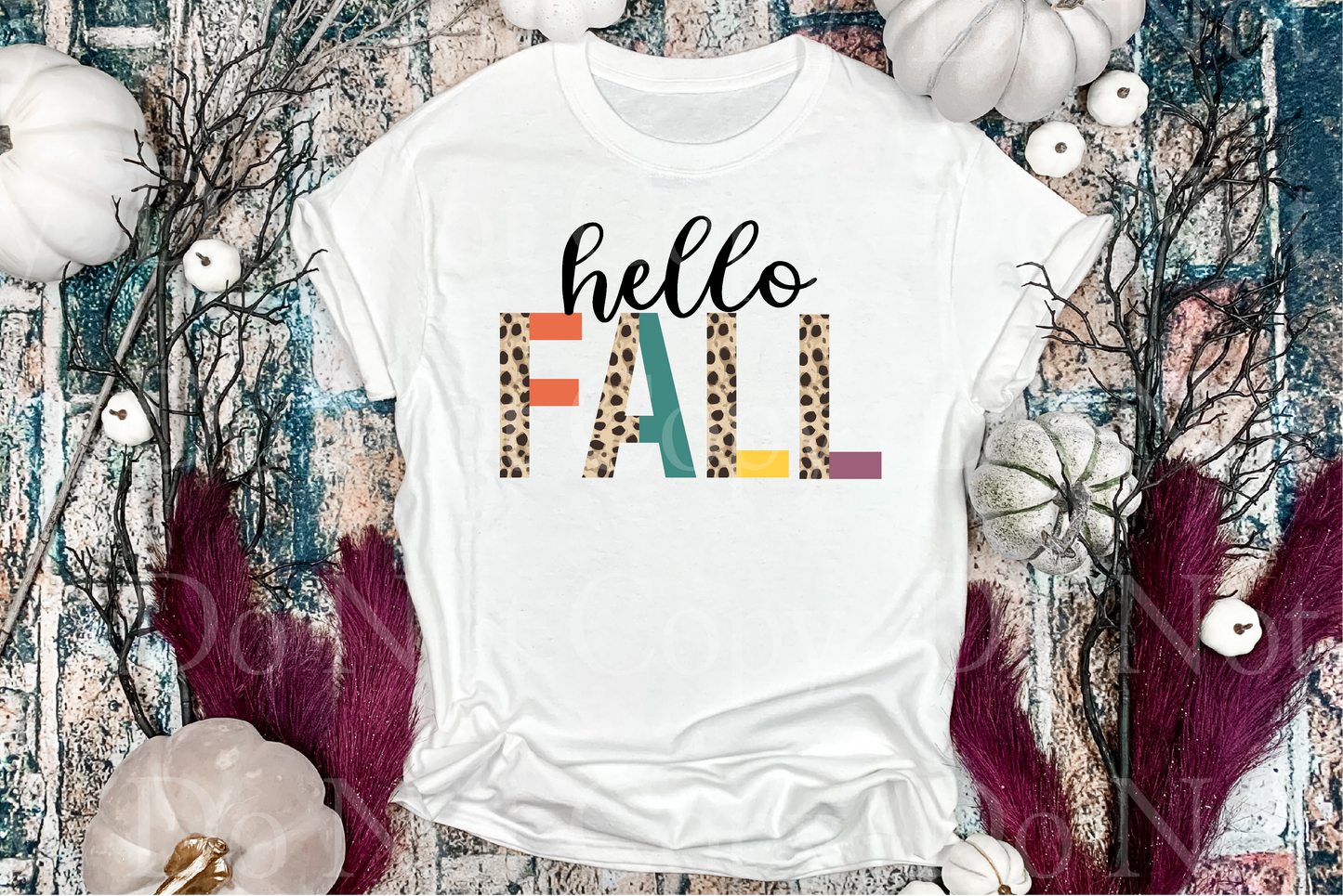 Hello Fall leopard *DREAM TRANSFER* DTF