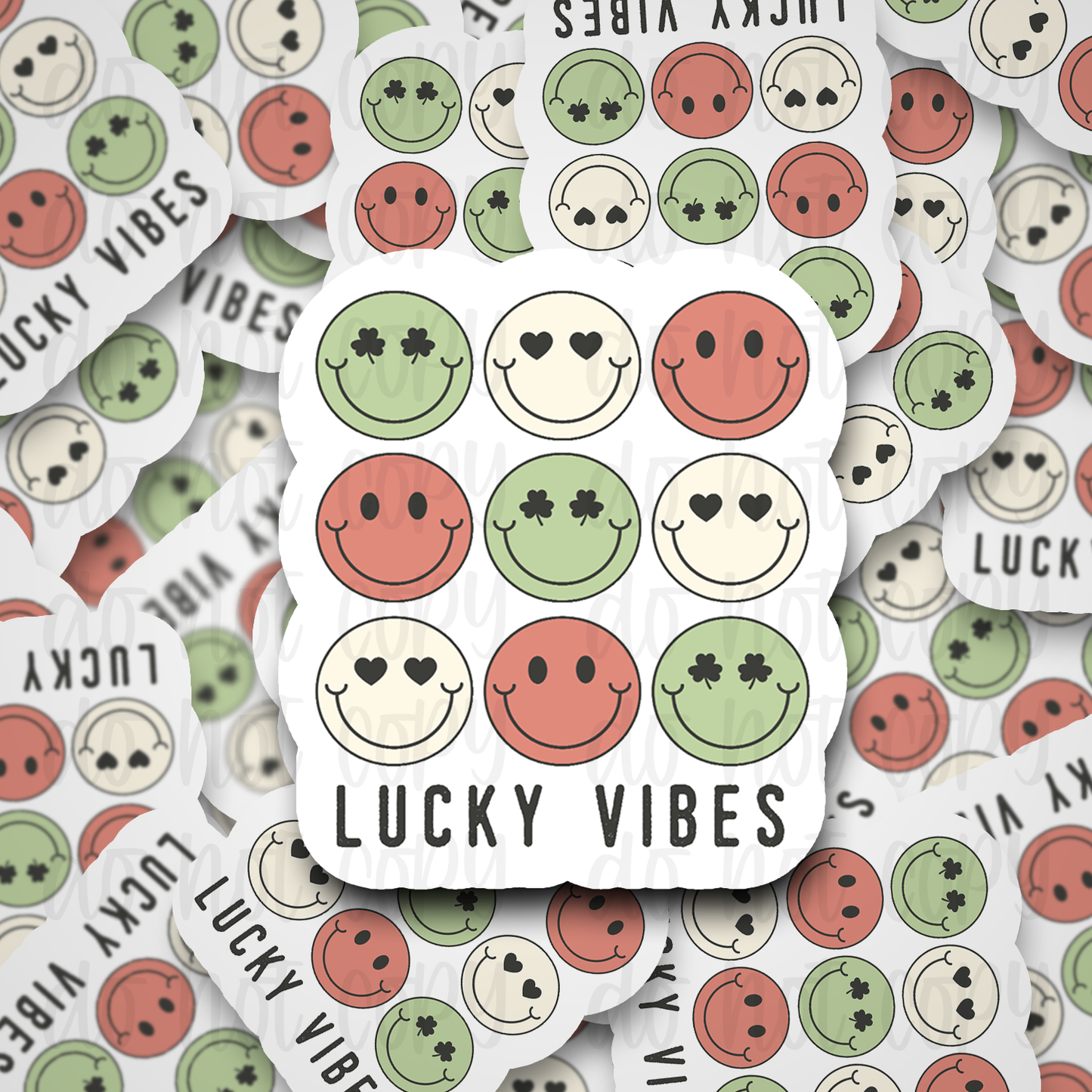 Lucky Vibes St. Patrick's Day Die cut sticker 3-5 Business Day TAT