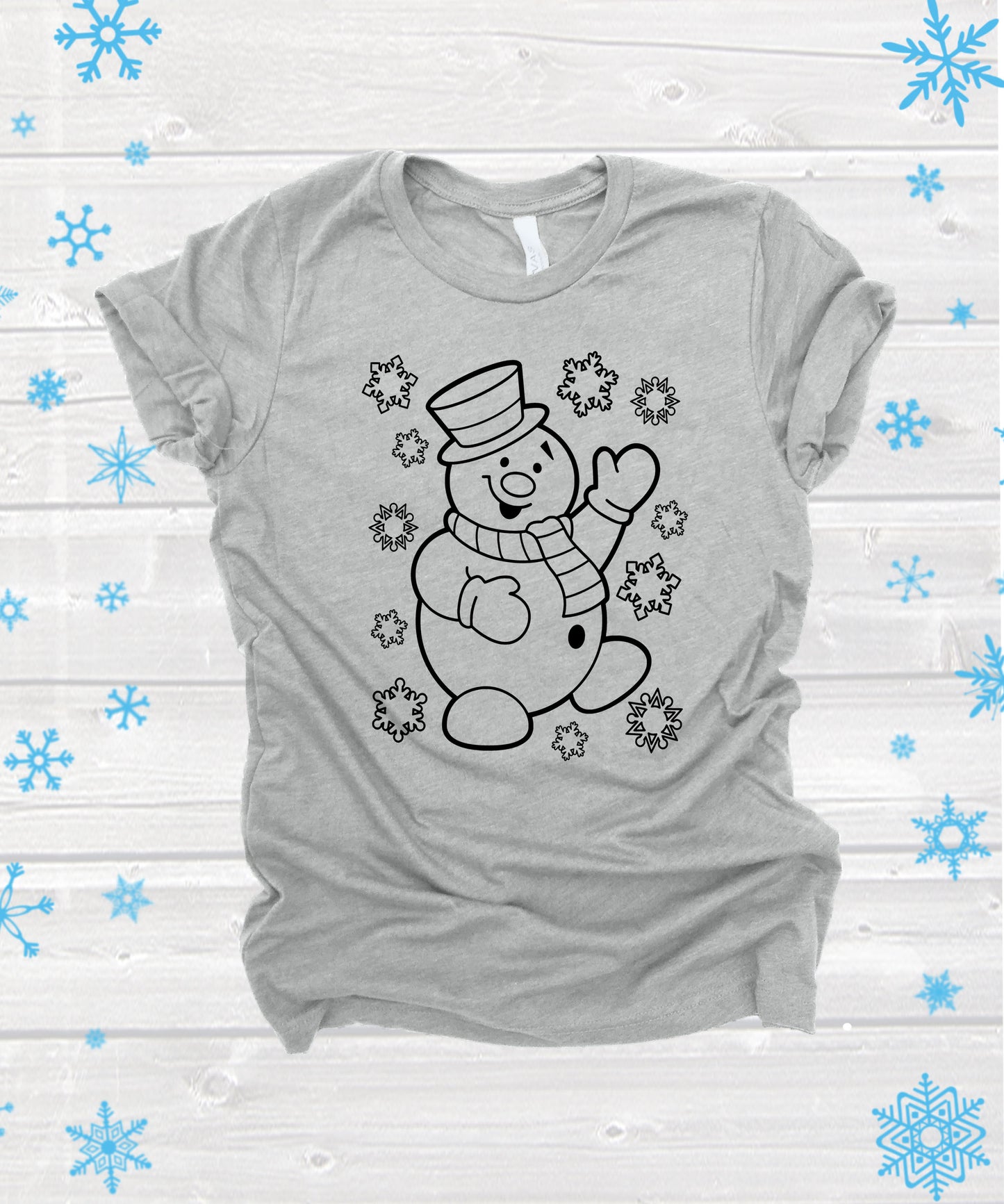 Snowman - Color in *Choose size from drop down menu*