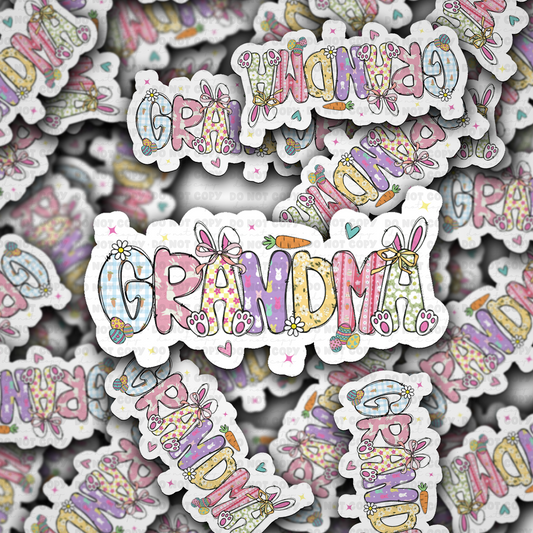 DS - 2606 Grandma Easter Die Cut sticker