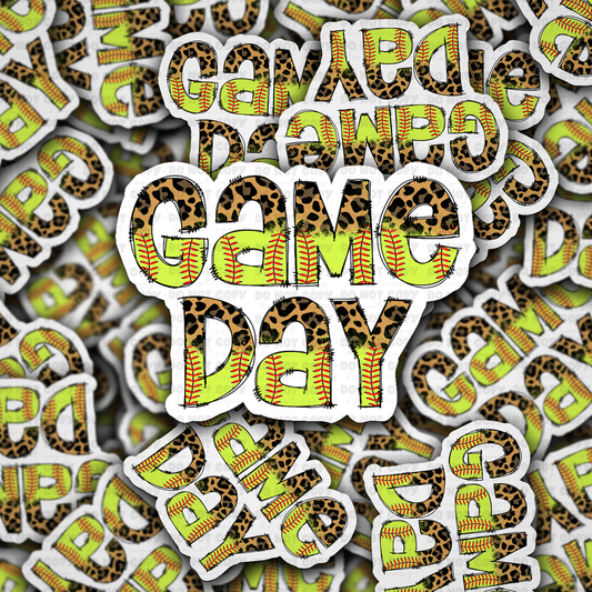 DS - 2636 Game Day softball Die Cut sticker