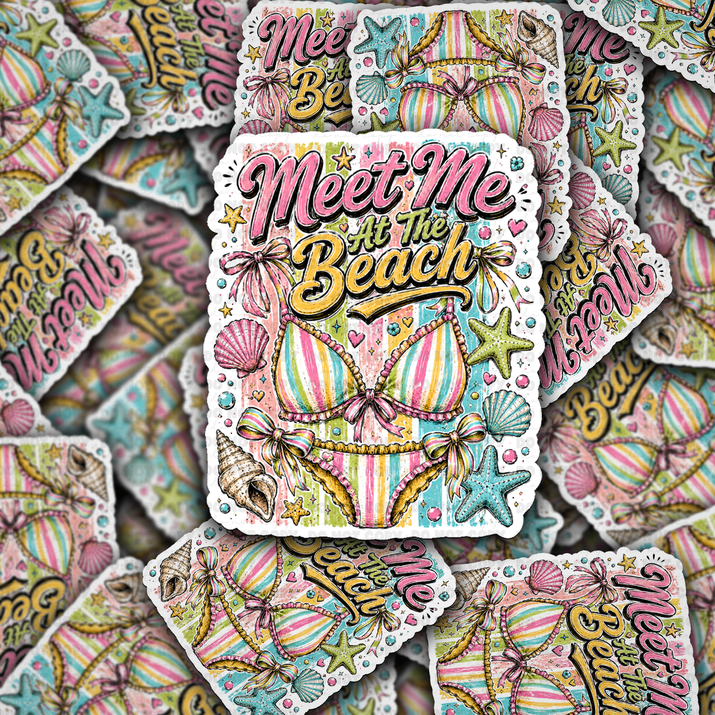 DS 3240 - Meet me at the beach Die Cut sticker