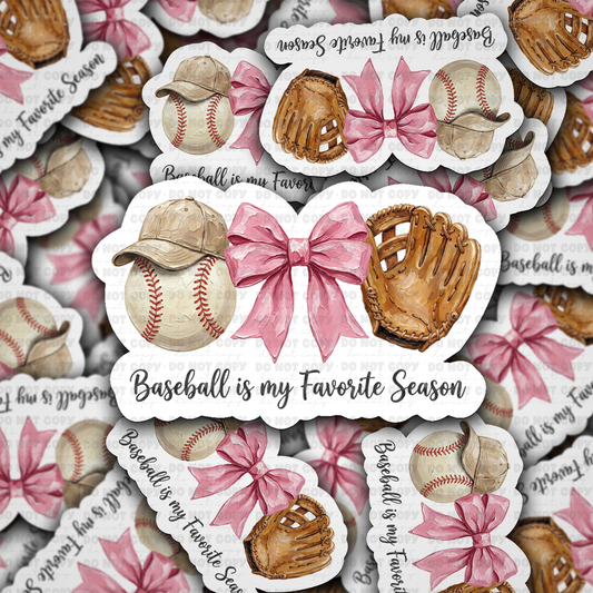 DS - 2682 Football is my favorite season Die Cut sticker