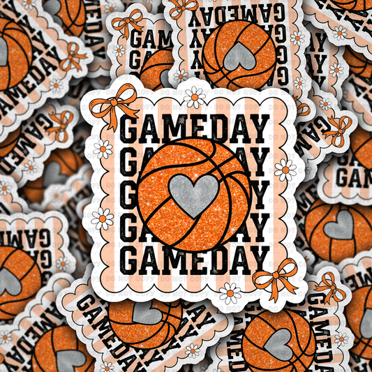 DS - 2683 Gameday Basketball Die Cut sticker