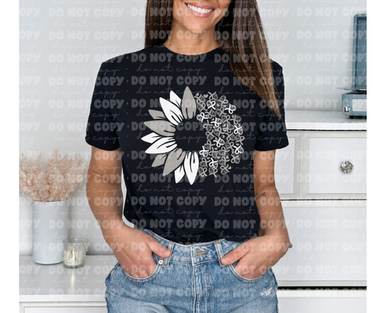 Sunflower Lung Cancer Ribbon  *DREAM TRANSFER* DTF