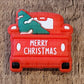 005FB Merry Christmas truck with tree Focal Bead