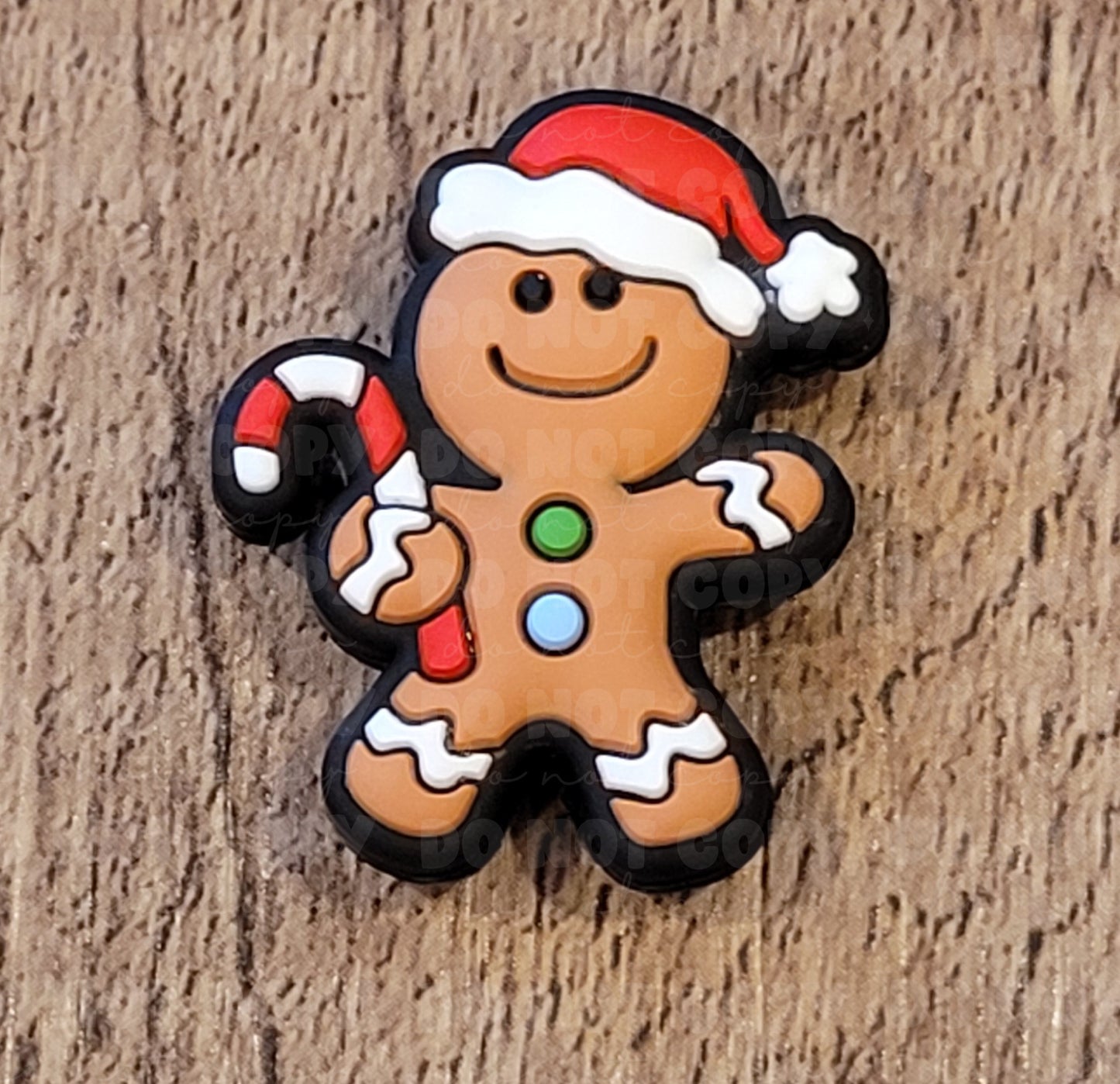 008FB Gingerbread man Focal Bead