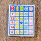 013FB Bingo Card Focal Bead