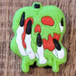 030FB Green apple Halloween Focal Bead