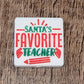 034FB Santas favorite teacher Focal Bead
