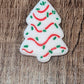 044FB Christmas white tree  Focal Bead