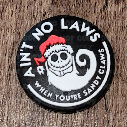 045FB Ain't no laws when you're Sandy Claws  Focal Bead