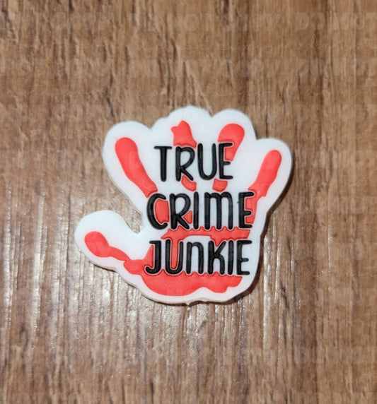 072FB True crime junkie Focal Bead