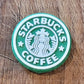 098FB Circle Green coffee Focal Bead