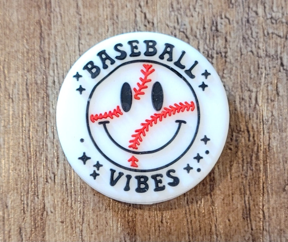 124FB Baseball vibes Focal Bead