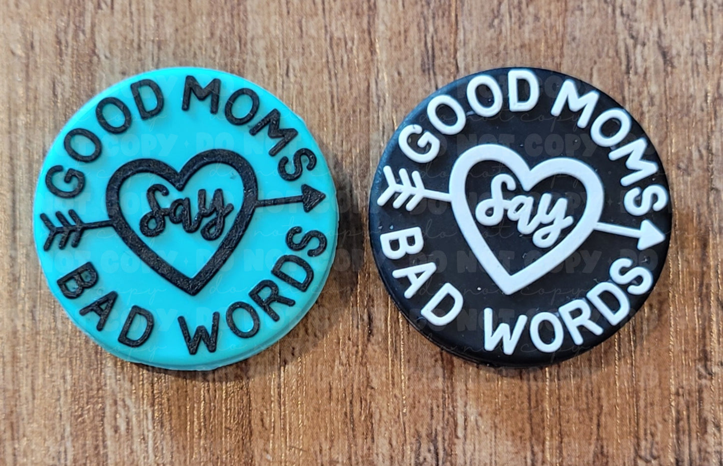 Copy of 128FB Good Moms say bad words Focal Bead (Choose Color)