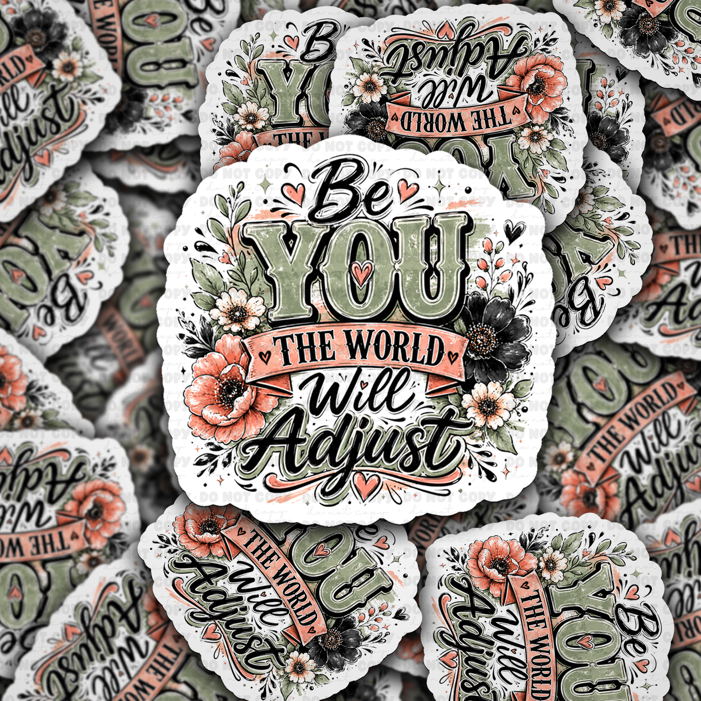 DS 3241 - Be you the world will adjust Die Cut sticker