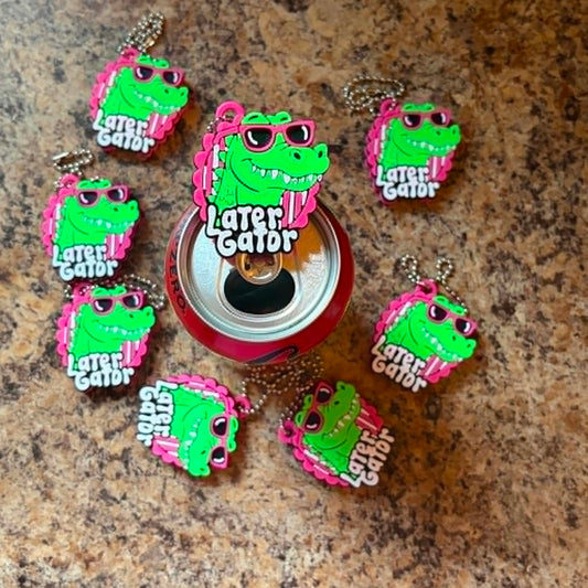Later Gator soda can tab opener keychain