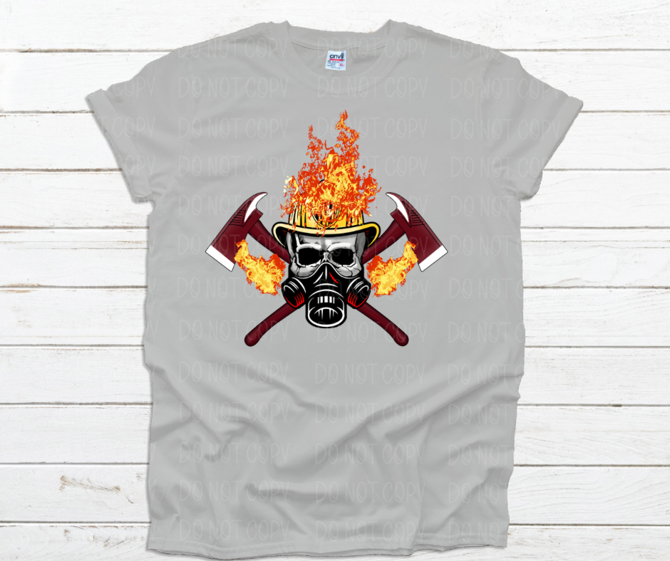 Firefighter Skull  *DREAM TRANSFER* DTF