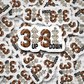 DC619 3 Up 3 Down  die cut sticker 3-5 Business Day TAT