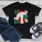 2982 Ho Ho Ho Baseball Faux Embroidery   *DREAM TRANSFER* DTF