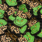 182 FB Christmas green dude with leopard hat Focal Bead