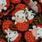 204 FB Christmas coffee cup with cow Focal Bead