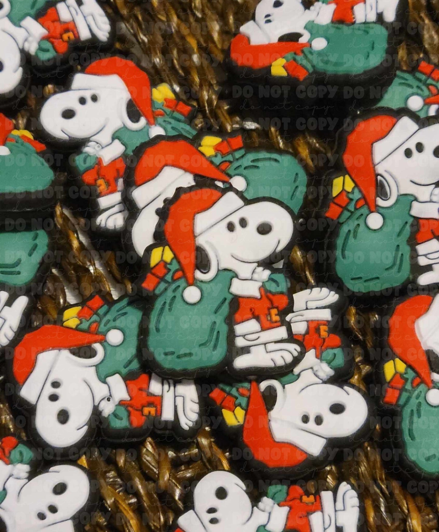 202 FB Christmas dog Focal Bead