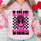 3094 Love vibes Checkered Pink*DREAM TRANSFER* DTF