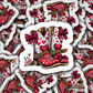 DS - 2542 Valentine country western boots Die Cut Sticker