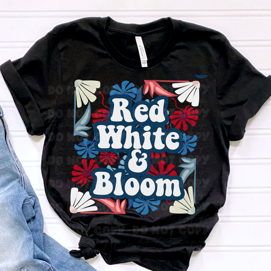 5953 - Red white and bloom *DTF Transfer