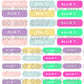 Pastel name label sticker sheet back to school - Custom Personalized sticker sheet