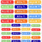 Primary color name label sticker sheet back to school - Custom Personalized sticker sheet