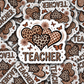 DS 2892 - Teacher leopard Die Cut sticker