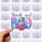 Thank you boo Halloween sticker sheet