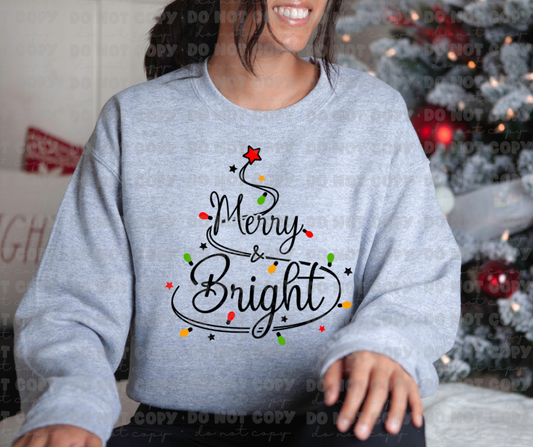 2846 Merry & Bright spiral tree *DREAM TRANSFER* DTF